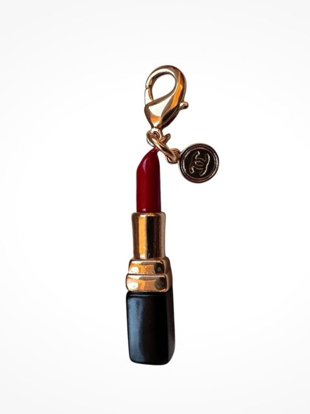 MINI LIPSTICK PURSE CHARM KEYCHAIN ZIPPER PULL NEW IN BOX DESIGNER LUXE AMOUR